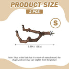 PINVNBY Natural Parrot Perch Grape Wood Bird Stand Pole Parakeet Paw Grinding - Image 2