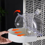 Hanging Brid Bath with Feeder for Cage, 3 in 1 Multifunction Bird - Image 3