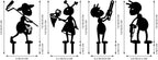 4 Piece Metal Ant Garden Decorative Stakes - Image 2