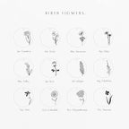 Cats Dogs ID Tags Personalized Engraving Birth Flowers Pattern - Image 4
