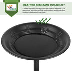 BOLITE Bird Bath for Outside, Metal Freestanding Birdbaths - Image 5