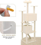 Athena Collection Cat Tree, 77 Inch Cat Tower - Image 7