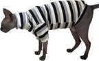 Vintage Stripes Sphynx Hairless Cats Shirt Cotton Cat Turtleneck Pet Clothes - Image 4