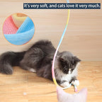 LASOCUHOO Interactive Cat Wand Toys Interactive Cat Teaser Wand String Ribbon - Image 3
