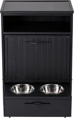 New Age Pet ECOFLEX Brea Dog Food Pantry in Black, Two 32 oz Bowls, Moisture - Image 3