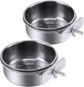 PINVNBY Parrot Feeding Cups Birds Food Dish Stainless Steel Parrot Feeders by PINVNBY