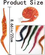 24 PCS Cat Worm Toy Zebra Print Feather Worm Teaser Refills Attachment Cute Cat - Image 2