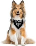Do Not Pet Dog Bandana, Gift for Dogs Lover, Funny Cute Pet Triangle Scarf - Image 3