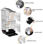 Yaheetech 39-inch Roof Top Large Flight Parrot Bird Cage - Image 7