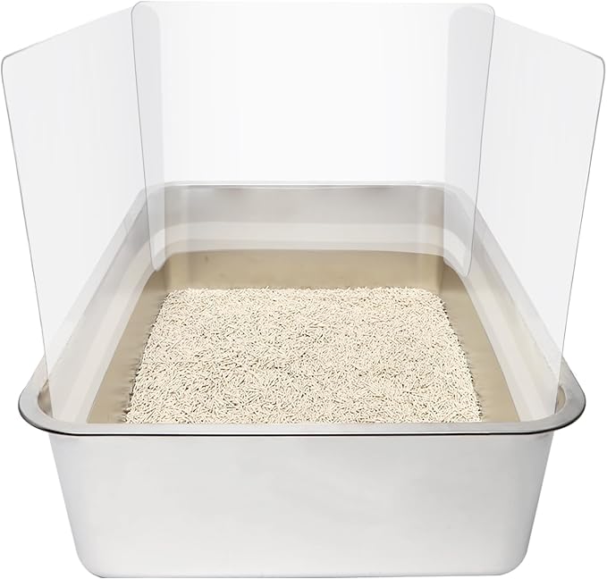 9PCS Cat Litter Box Pee Shields, Transparent Easy Clean Splash Guard by Allcomersarefriends
