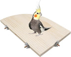 Bird Perch Stand Platform, 13.7 × 7.8 Inch Large Natural Wooden Small Animals by Dnoifne