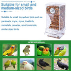 Hamiledyi No Mess Bird Cage Feeder 2Pack Automatic Parrot Seed Feeders - Image 7