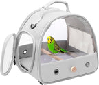 Bird Travel Carrier Cage, Portable Small Bird Parrot Parakeet Carrier by halinfer