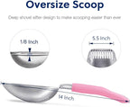 WePet Cat Litter Scoop, Aluminum Alloy Sifter, Kitty Metal Scooper, Deep Shovel - Image 2