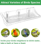 Clear Window Mounted Bird Feeder Bath - Image 6