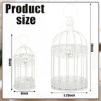 Sliner 4 Pcs Birdcage Candle Holder Valentine Decorative Bird Cages - Image 2