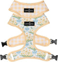 Lucy & Co. Sunshine and Daffodils Reversible Dog Harness, Adjustable Comfort Fit by LucyCo