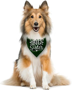 Big Sister Bandana for Dogs, Pet Pregnancy Announcement, Dark Green Dog Bandana - Image 4