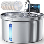 Wireless Cat Water Fountain Stainless Steel FEELNEEDY Smart Pet Water Fountain by FEELNEEDY