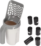 Cat Litter Scoop with Integrated Detachable Deep Shovel – Leakproof Pooper by plplaaoo