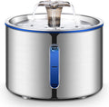 Cat Water Fountain, 84oz/2.5L Stainless Steel Pet Water Fountain, Automatic Dog by BOORCA