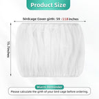 Large Bird Cage Cover, Bird Cage Seed Catcher, Adjustable Soft Airy Nylon Mesh - Image 7