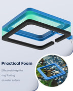 Pawfly 2 Pcs Fish Feeding Ring for Aquarium – Round and Square Floating Food - Image 2
