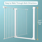 Fairy Baby 38" Extra Tall Baby Gate, 65.4"-70.8" Extra Wide Long Pet Gate - Image 9