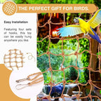 2 Packs Natural Bird Rope Net Parrot Swing Hammock - Image 4