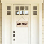 Welcome Sign for Front Door, Welcome Decor Wooden Hanging Sign for Wall Decor - Image 4
