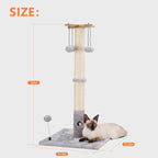 PAWSFANS Cat Scratching Post for Indoor Cats and Kittens, 30inches Tall Sisal - Image 4