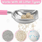 Cat Litter Scoop, Metal Cat Scooper, Plastic Handle Scoop, Sifting Shovel - Image 3