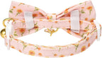 2 Pack Cat Collars, Removable Bowtie, Floral Pattern, Safety Breakaway Clasp - Image 6