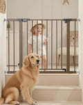 29.5-40.5" Baby Gate for Stairs, Dog Gate for Doorways, Walk Thru Auto Close by PLZOIT-Baby
