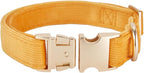 Soft Cotton Dog Collar with Metal Buckle Adjustable Heavy Duty Comfy Corduroy - Image 2