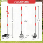 Pooper Scooper, Long Handle Dog Pooper Scooper, Heavy Duty Stainless Steel Rake - Image 4