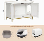 Homhedy Cat Litter Box Enclosure, Cat Washroom Furniture - Image 4