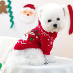 Christmas Dog Outfit Red Puppy Sweater - Image 3