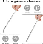 2PCS Long Aquarium Tweezers - Image 5