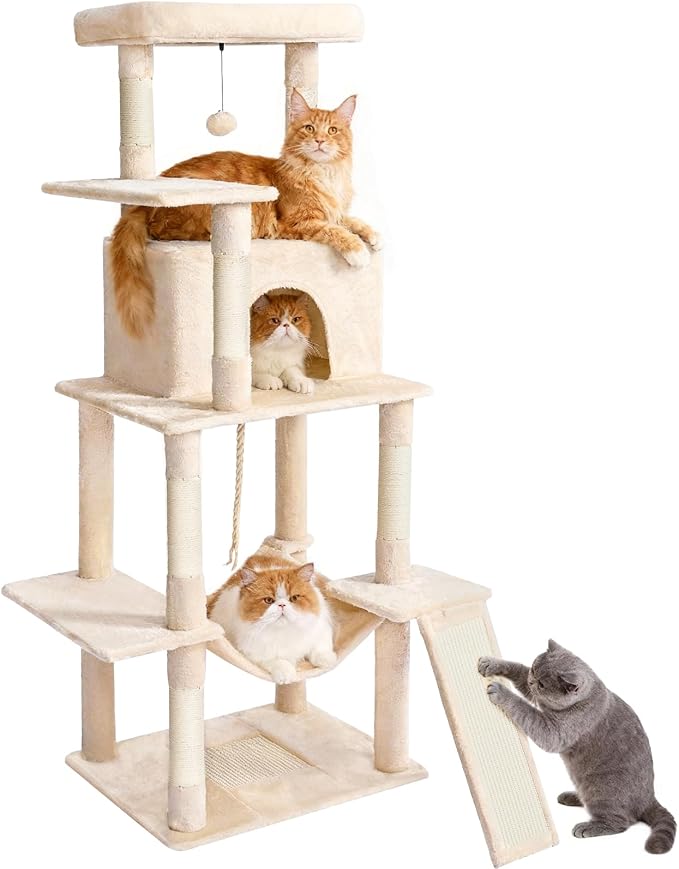 Cat Tree Tower 63in Multi-Level Cat Tower by ABCPET