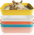 5PCS Small Litter Box, Plastic Kitten Litter Box, 13.9 x 9.8 x 3 Inch Open by GCVOPTON