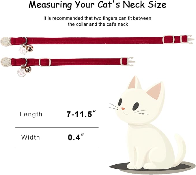 2 Pack Corduroy Cat Collars - Image 4