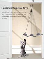 Kalimdor Interactive Cat Feather Toys, Retractable Teaser Toy ，Hanging - Image 2