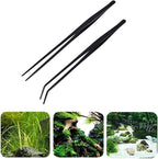 2 Pack Aquarium Forceps, 15 inch Long Handle Aquarium Tweezers Stainless Steel - Image 3