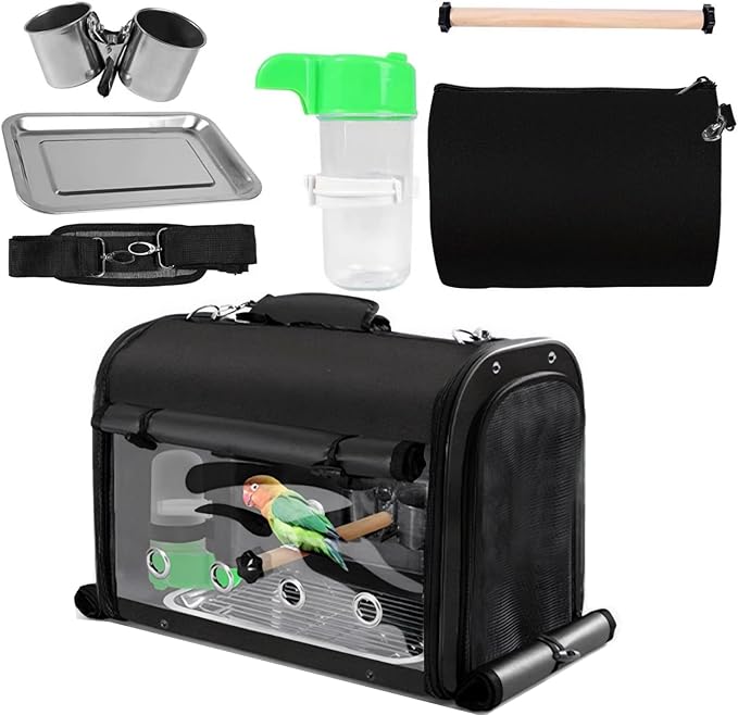 Sanmoncare Bird Carrier Bag Cockatiel Travel Cage - Image 4