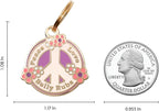 Two Tails Pet Company Personalized 'Peace, Belly Rubs' Pet ID Tag & Collar Charm - Image 2