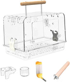 Hamster Cage Bird Travel Cage Portable Clear Accessories Acrylic Villa Bird - Image 2