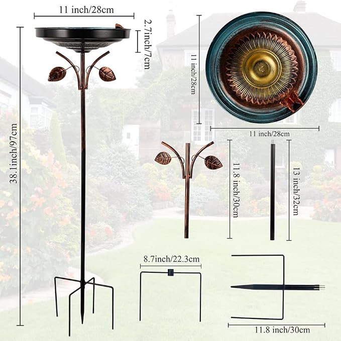 DREAMSOUL 38 Inch Bird Bath - Image 2