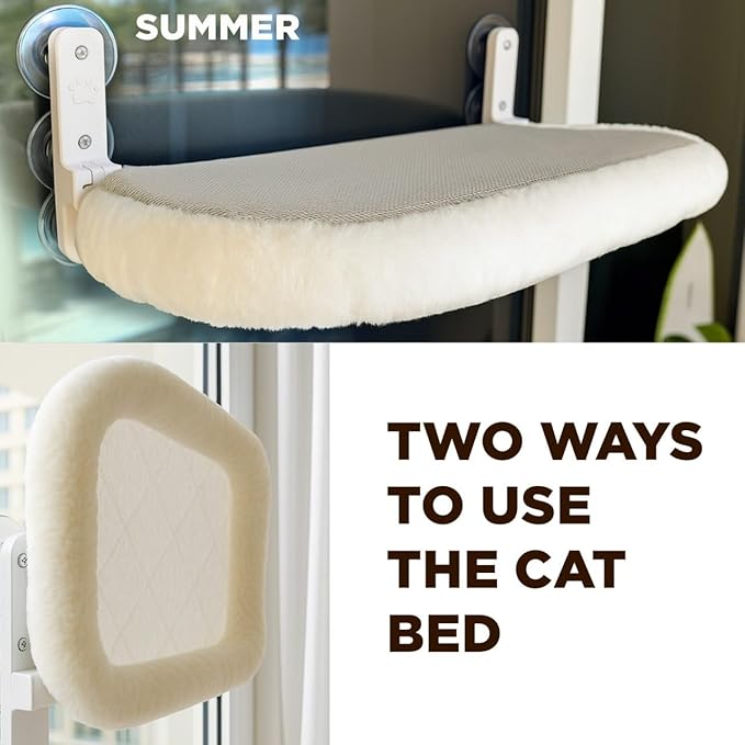 Cat Window Perch – Strong 6 Suction Cup Foldable Cat Hammock Bed - Image 5