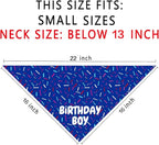 Birthday Boy Dog Bandanas 1 Pack, Pet Scarves - Image 2